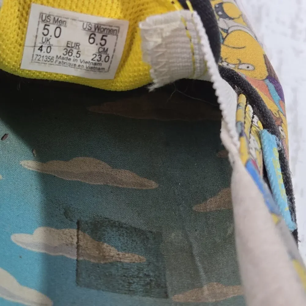 LIMITED EDITION The Simpsons VANS Slip-On 'Springfield' Mens Sz 5 Wmn 6.5 RARE